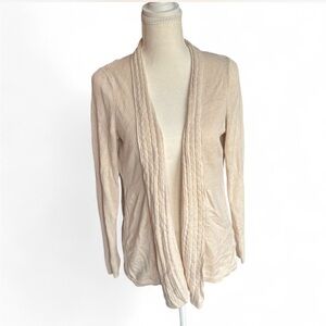 Croft & Barrow cream ribbed cardigan